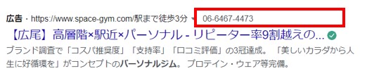 電話番号表示オプション