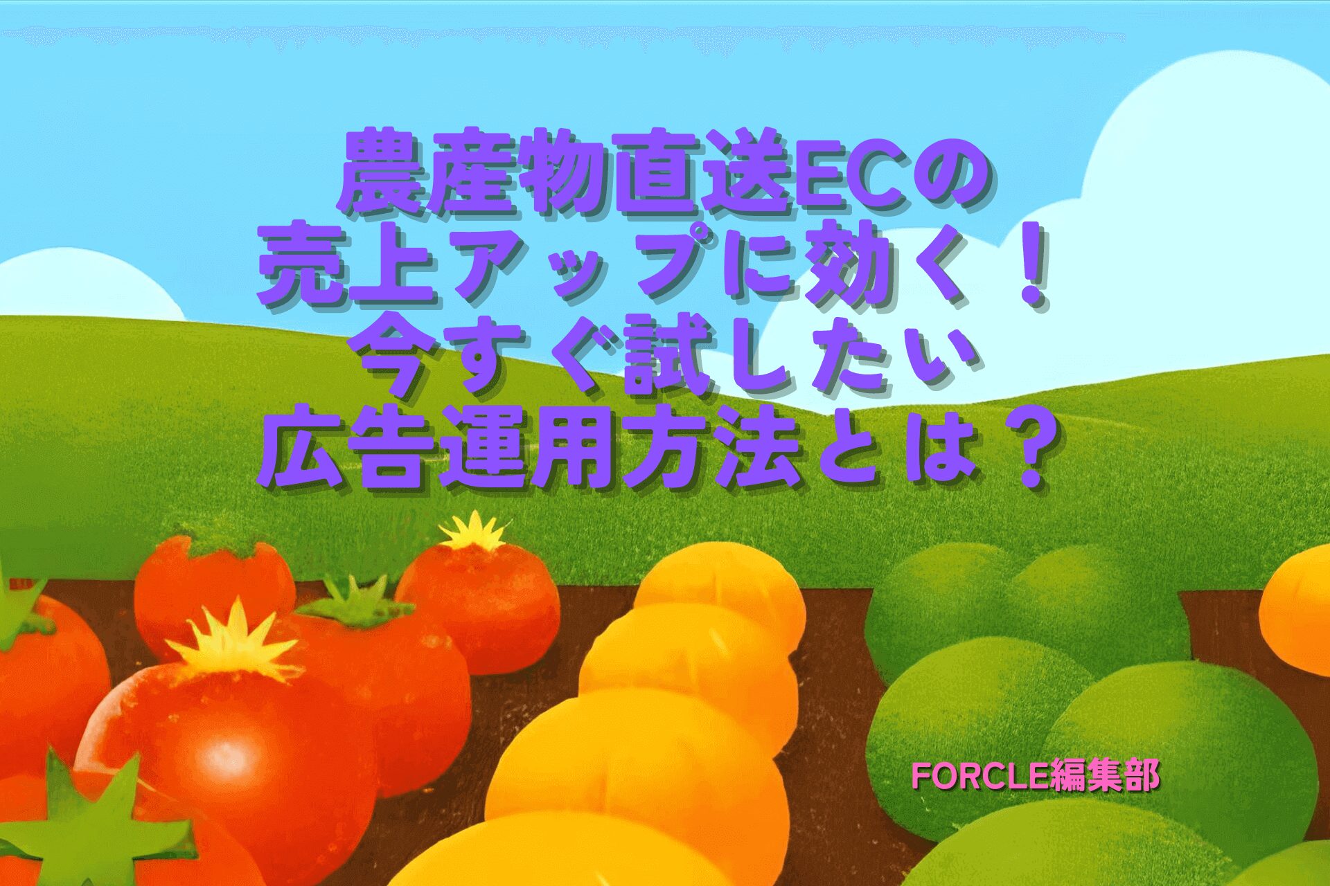 農産物直送ECの売上アップに効く！今すぐ試したい広告運用方法とは？