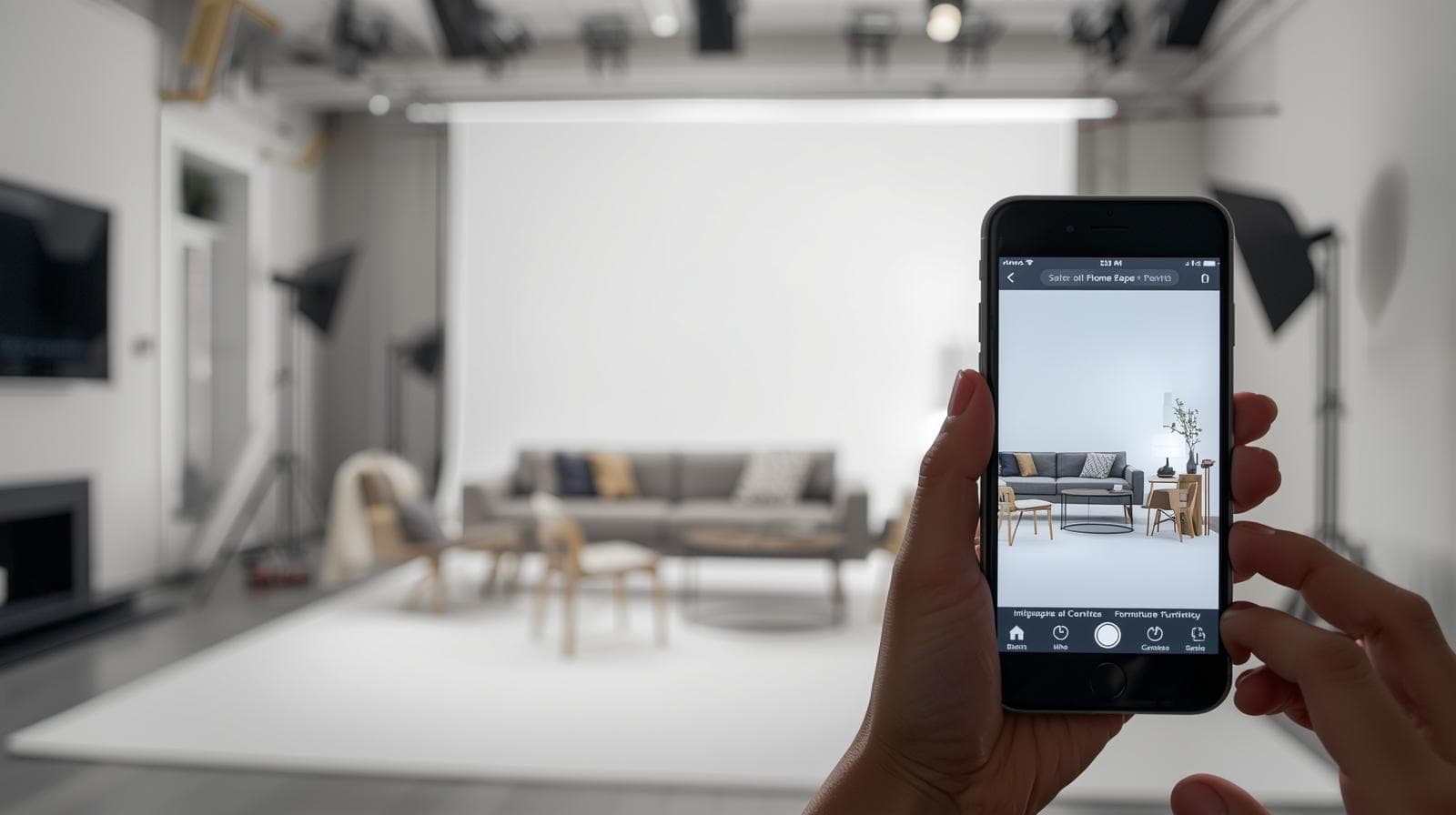 家具　通販サイト　家具の写真撮影　スマホで撮影する風景